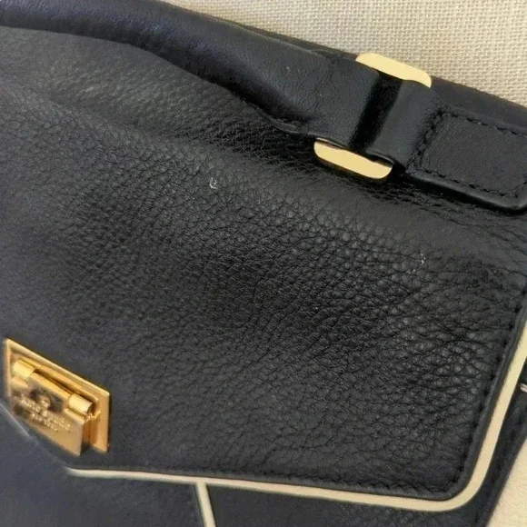 Kate Spade Wesley Place Laurel Satchel Black and Ivory - Picture 5 of 15